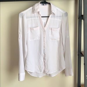 Sheer button up blouse